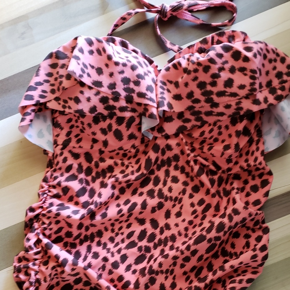 Hapari Pushup Ruched Tankini Top